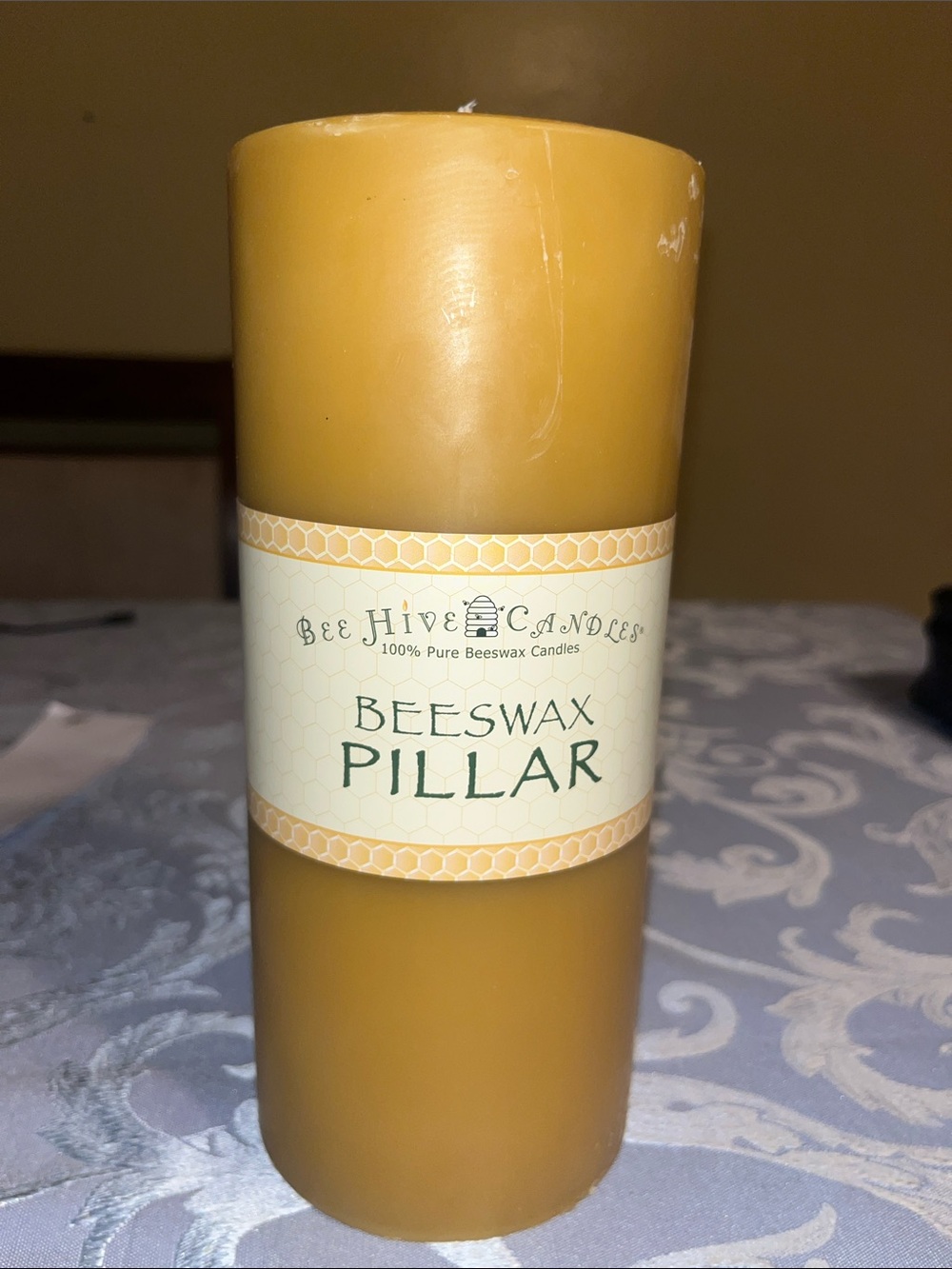 Beeswax Pillar Candle - Natural Yellow